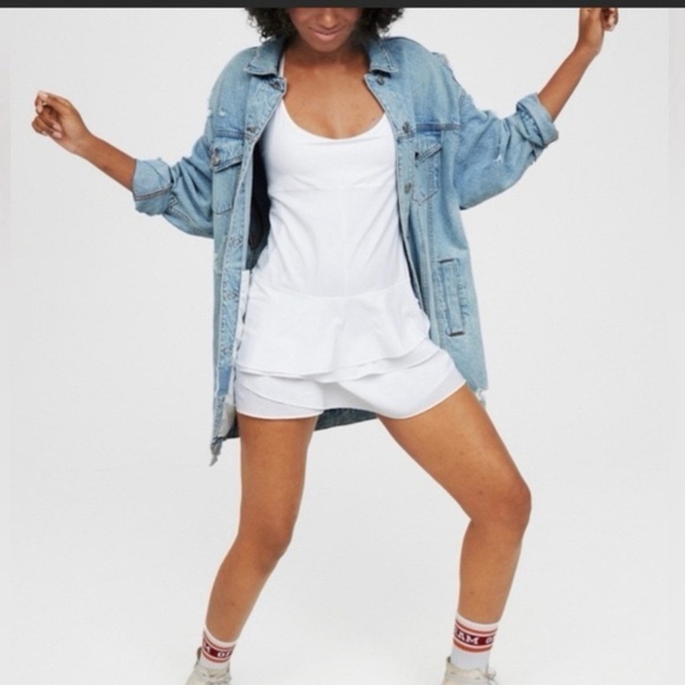 OFFLINE By Aerie Real Me Maggie Tiered Ruffle Bottom Tennis Dress